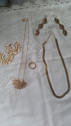 Modeschmuck konvolut gold - modeschmuck, in