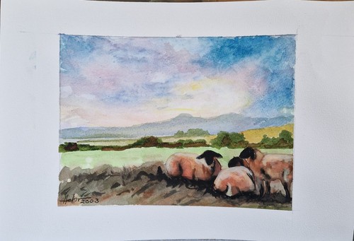 Aquarellbild gebraucht x - aquarellbild, 29,7
